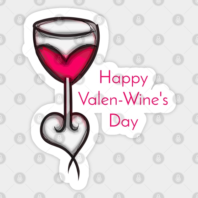 Happy Valen - Wines Day Sticker by JadeGair